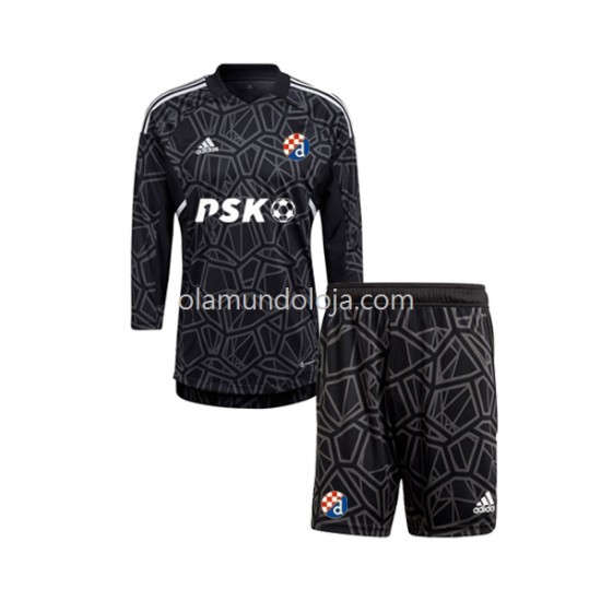 Camisola Dinamo Zagreb Guarda-redes Criança Equipamento Primeiro 2022-2023 Manga Comprida